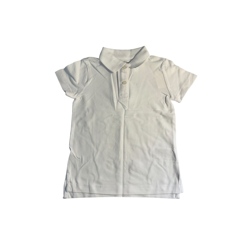 Crewcuts Kids White Short Sleeve Pique Polo Shirt BN969 Size 4-5 NWT
